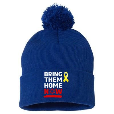 Israel Bring Them Back Home Now Pom Pom 12in Knit Beanie