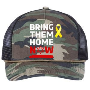 Israel Bring Them Back Home Now Retro Rope Trucker Hat Cap