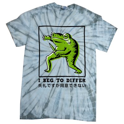 I Beg To Differ Frog Japanese Tie-Dye T-Shirt