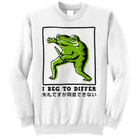 I Beg To Differ Frog Japanese Sweatshirt