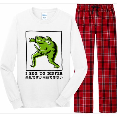 I Beg To Differ Frog Japanese Long Sleeve Pajama Set