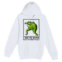 I Beg To Differ Frog Japanese Premium Pullover Hoodie