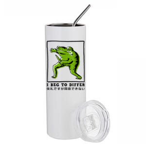 I Beg To Differ Frog Japanese Stainless Steel Tumbler