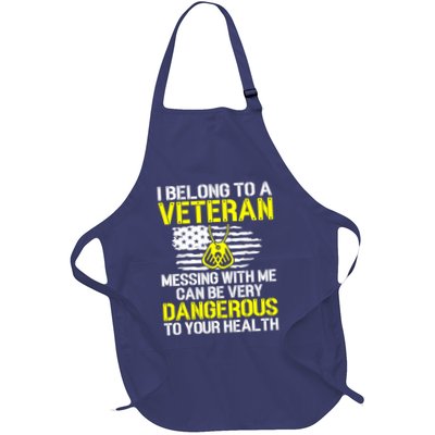 I Belong To A Veteran Funny VeteranS Wife Husband Spouse Apron