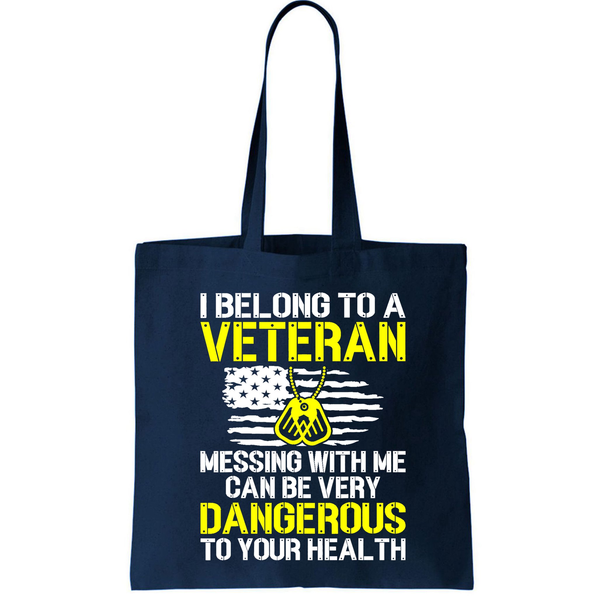 I Belong To A Veteran Funny VeteranS Wife Husband Spouse Bag