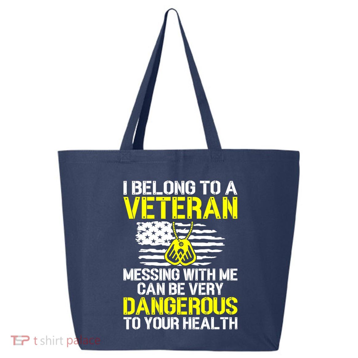I Belong To A Veteran Funny VeteranS Wife Husband Spouse 25L Jumbo Tote
