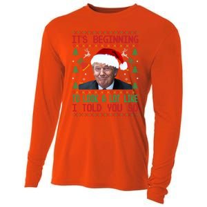 It's Beginning To Look A Lot Like I Told You So Trump Xmas Cool Gift Cooling Performance Long Sleeve Crew