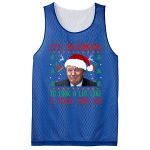 It's Beginning To Look A Lot Like I Told You So Trump Xmas Cool Gift Mesh Reversible Basketball Jersey Tank