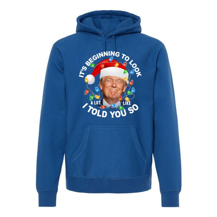 It's Beginning To Look A Lot Like I Told You So Trump Xmas Cute Gift Premium Hoodie