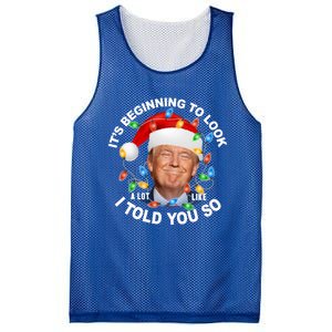 It's Beginning To Look A Lot Like I Told You So Trump Xmas Cute Gift Mesh Reversible Basketball Jersey Tank