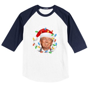 It's Beginning To Look A Lot Like I Told You So Trump Xmas Cute Gift Baseball Sleeve Shirt