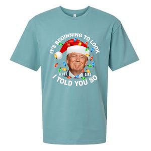 It's Beginning To Look A Lot Like I Told You So Trump Xmas Cute Gift Sueded Cloud Jersey T-Shirt