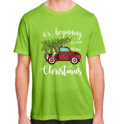 Its Beginning To Look A Lot Like Christmas Vintage Truck Gift Adult ChromaSoft Performance T-Shirt