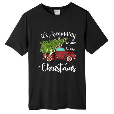 Its Beginning To Look A Lot Like Christmas Vintage Truck Gift Tall Fusion ChromaSoft Performance T-Shirt