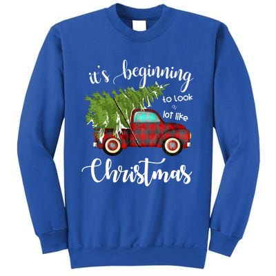 Its Beginning To Look A Lot Like Christmas Vintage Truck Gift Sweatshirt