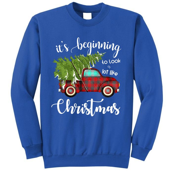 Its Beginning To Look A Lot Like Christmas Vintage Truck Gift Sweatshirt