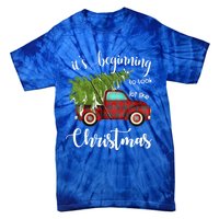 Its Beginning To Look A Lot Like Christmas Vintage Truck Gift Tie-Dye T-Shirt