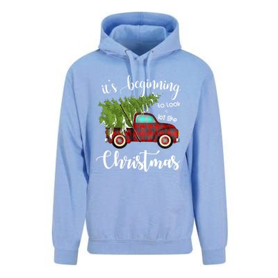 Its Beginning To Look A Lot Like Christmas Vintage Truck Gift Unisex Surf Hoodie