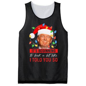 It's Beginning To Look A Lot Like I Told You So Trump Xmas Mesh Reversible Basketball Jersey Tank