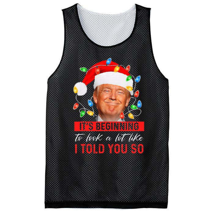 It's Beginning To Look A Lot Like I Told You So Trump Xmas Mesh Reversible Basketball Jersey Tank