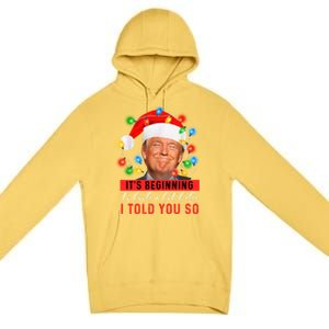 It's Beginning To Look A Lot Like I Told You So Trump Xmas Great Gift Premium Pullover Hoodie