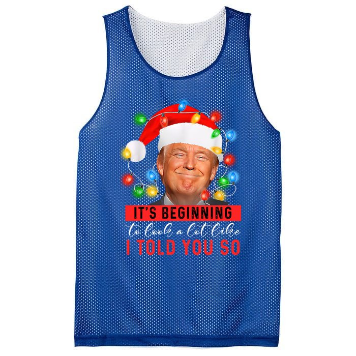 It's Beginning To Look A Lot Like I Told You So Trump Xmas Great Gift Mesh Reversible Basketball Jersey Tank