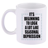 Its Beginning To Look A Lot Like Seasonal Depression Funny Winter 11oz C Handle Ceramic Mug