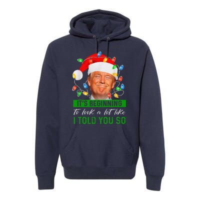 ItS Beginning To Look A Lot Like I Told You So Trump Xmas Premium Hoodie