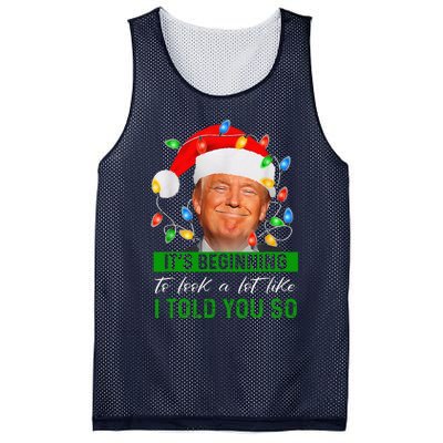 ItS Beginning To Look A Lot Like I Told You So Trump Xmas Mesh Reversible Basketball Jersey Tank