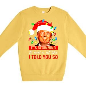 ItS Beginning To Look A Lot Like I Told You So Trump Xmas Premium Crewneck Sweatshirt