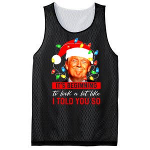 ItS Beginning To Look A Lot Like I Told You So Trump Xmas Mesh Reversible Basketball Jersey Tank