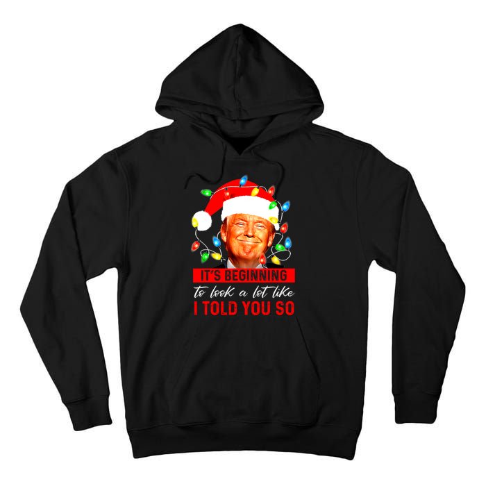 ItS Beginning To Look A Lot Like I Told You So Trump Xmas Tall Hoodie