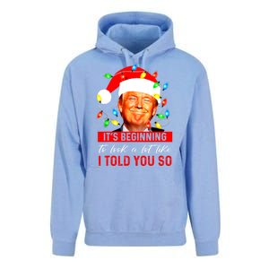 ItS Beginning To Look A Lot Like I Told You So Trump Xmas Unisex Surf Hoodie