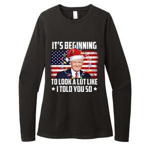 It's Beginning To Look A Lot Like I Told You So Trump Xmas Cute Gift Womens CVC Long Sleeve Shirt