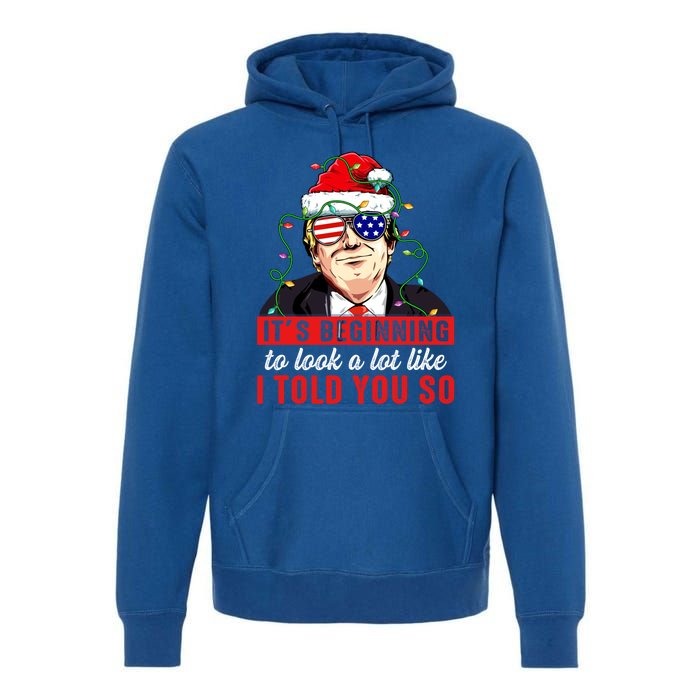 It's Beginning To Look A Lot Like I Told You So Xmas Trump Cool Gift Premium Hoodie