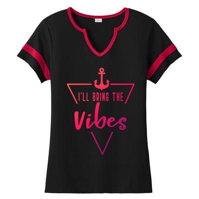 Ill Bring The Vibes Bride Bridesmaid Boat Beach Cruise Gift Ladies Halftime Notch Neck Tee