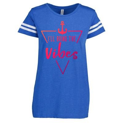 Ill Bring The Vibes Bride Bridesmaid Boat Beach Cruise Gift Enza Ladies Jersey Football T-Shirt