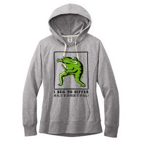 I Beg To Differ Frog Japanese Women's Fleece Hoodie