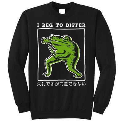 I Beg To Differ Frog Japanese Sweatshirt