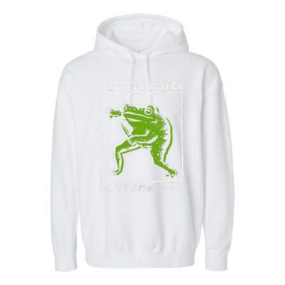 I Beg To Differ Frog Japanese Garment-Dyed Fleece Hoodie