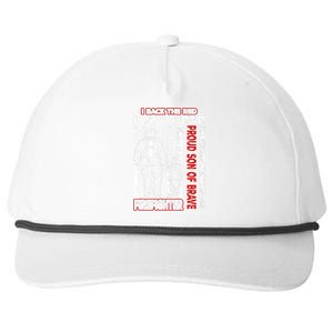 I Back The Red For My Dad Proud Son Firefighter Fathers Day Snapback Five-Panel Rope Hat