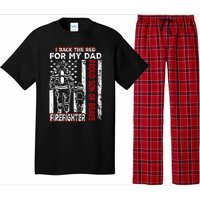 I Back The Red For My Dad Proud Son Firefighter Fathers Day Pajama Set