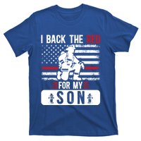 I Back The Red Fire Dad Of A Firefighter Dad Fire Father Gift T-Shirt