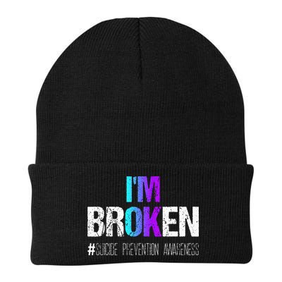 Im Broken Teal & Purple Ribbon Suicide Prevention Awareness Beanie