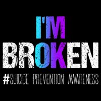 I'm broken Teal & Purple Ribbon Suicide Prevention Awareness Cooling Performance Crew T-Shirt
