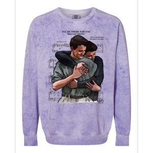 ILl Be There For You Chandler Bing Rip Rest In Peace Colorblast Crewneck Sweatshirt