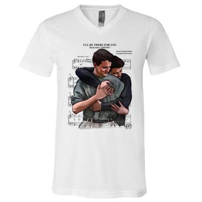 ILl Be There For You Chandler Bing Rip Rest In Peace V-Neck T-Shirt