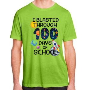 I Blasted Through 100 Days Of School Galaxy Adult ChromaSoft Performance T-Shirt