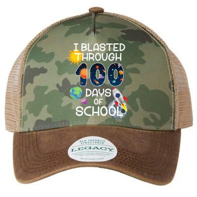 I Blasted Through 100 Days Of School Galaxy Legacy Tie Dye Trucker Hat