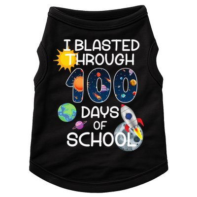 I Blasted Through 100 Days Of School Galaxy Doggie Tank
